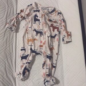 Caden Lane ABC Paw-ty Zipper Footie